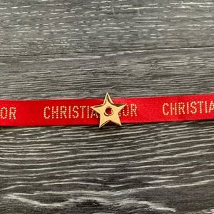 Dior Red Ribbon Bracelet